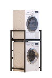 Hanah Home Armario para Lavadora C7 - Negro, 70x116x60 cm